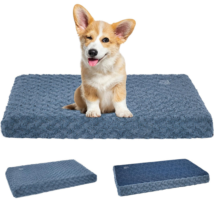 EMPSIGN Stilvolle Hundebett-Matte, Wendematratze (kühl und warm), wasserdichtes Futter, abnehmbarer,