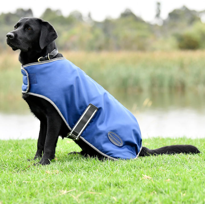 Weatherbeeta Comfitec Windjacke Frei Hundemantel - Dunkelblau/Weiss/Grau - 25cm, 25cm