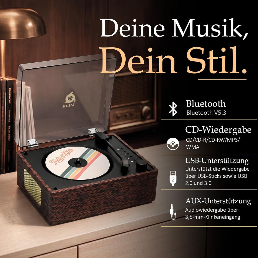 Heritage CD Player mit Bluetooth Lautsprecher