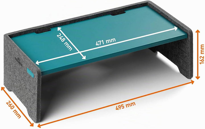 Durable Monitor Ständer Effect für Monitore und Laptops, höhenverstellbar, aus 60% recyceltem PET-Fi