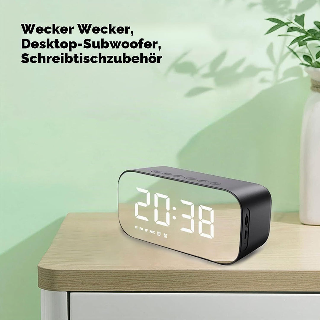ASHATA Kleiner Digitaler Radiowecker, Wecker für Schlafzimmer, Dimmersteuerung, Dual-Alarm, UKW-Radi