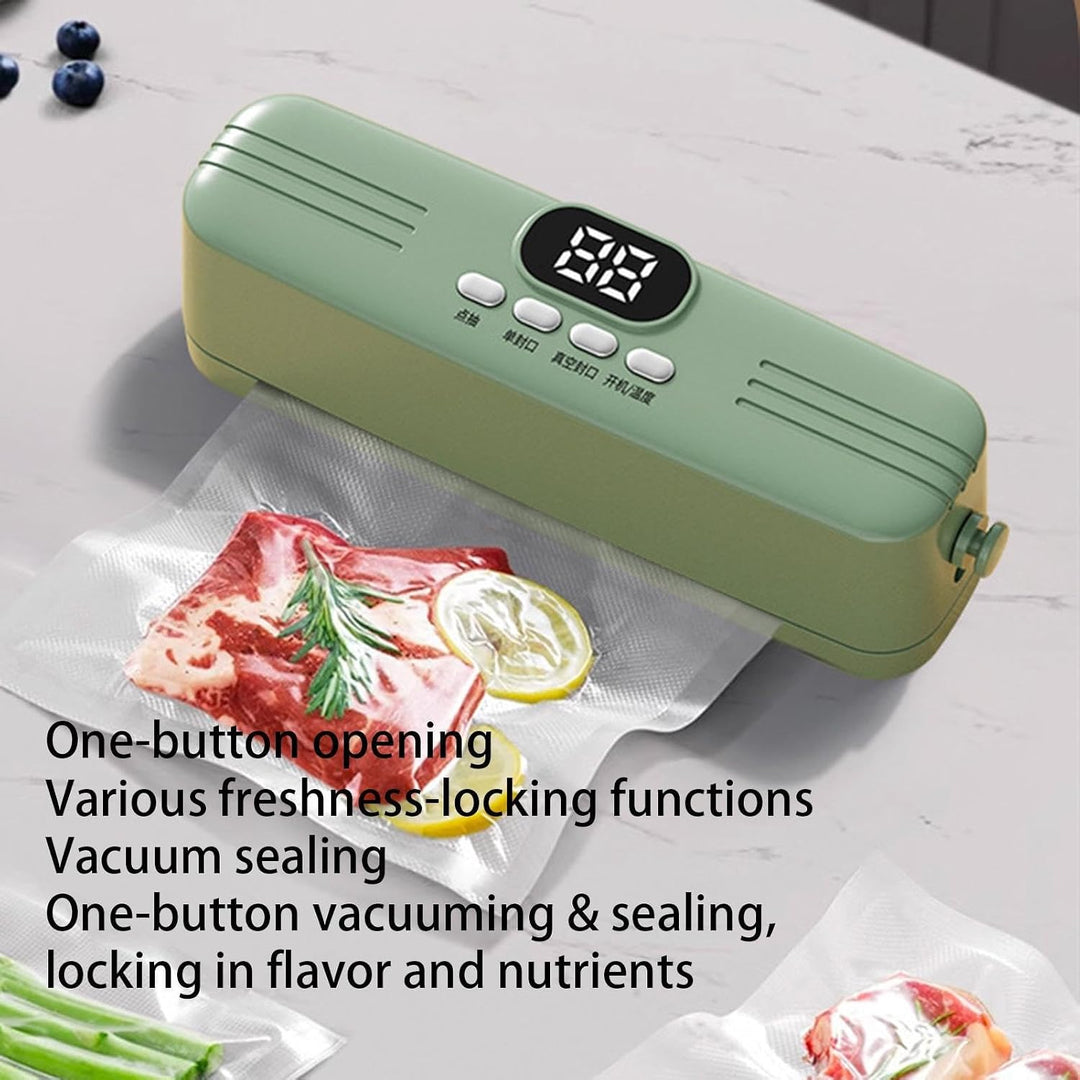 Bag Sealer, Rechargeable Vacuum Sealer with Wireless Design, Kitchen 320g Light Green, Light Green