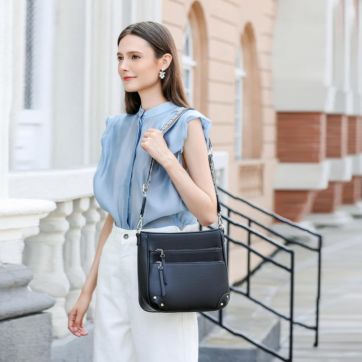 Umhängetasche Damen Mittelgross Schultertaschen Leder PU Handtasche Für Damen Crossbody Bag Weiche T