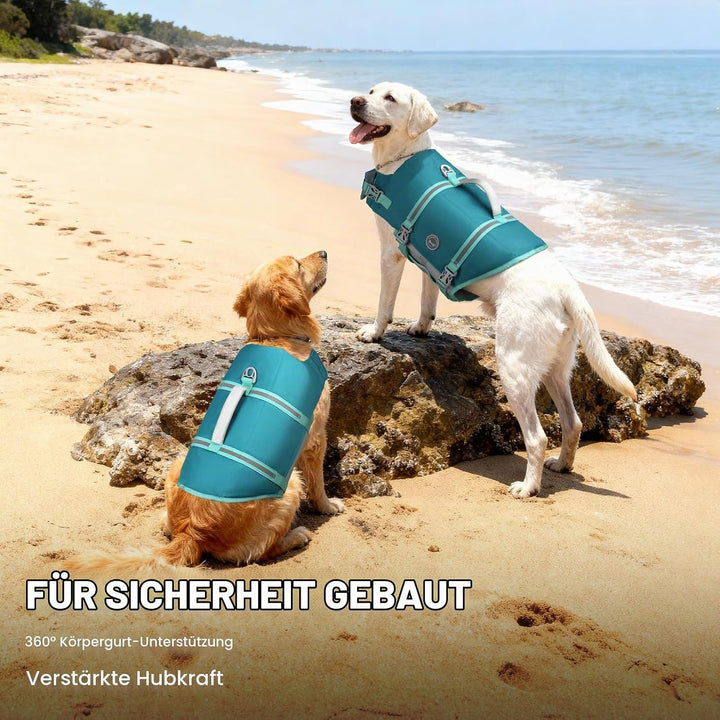 VIVAGLORY Rip Stop Schwimmweste Hund, Hundeschwimmweste, Schwimmhilfe &amp; Auftrieb, Rettungsweste Hund