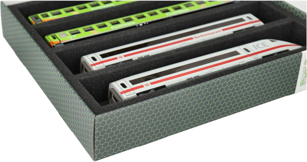 Feldherr 2 Stück Sparpack Lagerbox Spur H0-4 Stege liegend kompatibel mit Modelleisenbahnen, Loks un