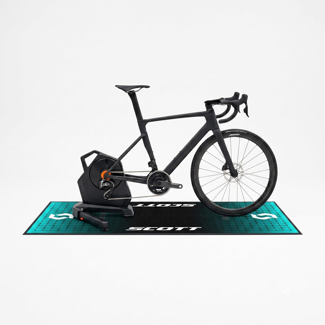 SIXTEN Zwift Heimtrainer-Matte, 65 x 180 cm, vibrations- und geräuschdämpfend, für den Innenbereich,