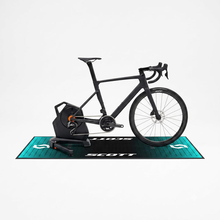 SIXTEN Zwift Heimtrainer-Matte, 65 x 180 cm, vibrations- und geräuschdämpfend, für den Innenbereich,