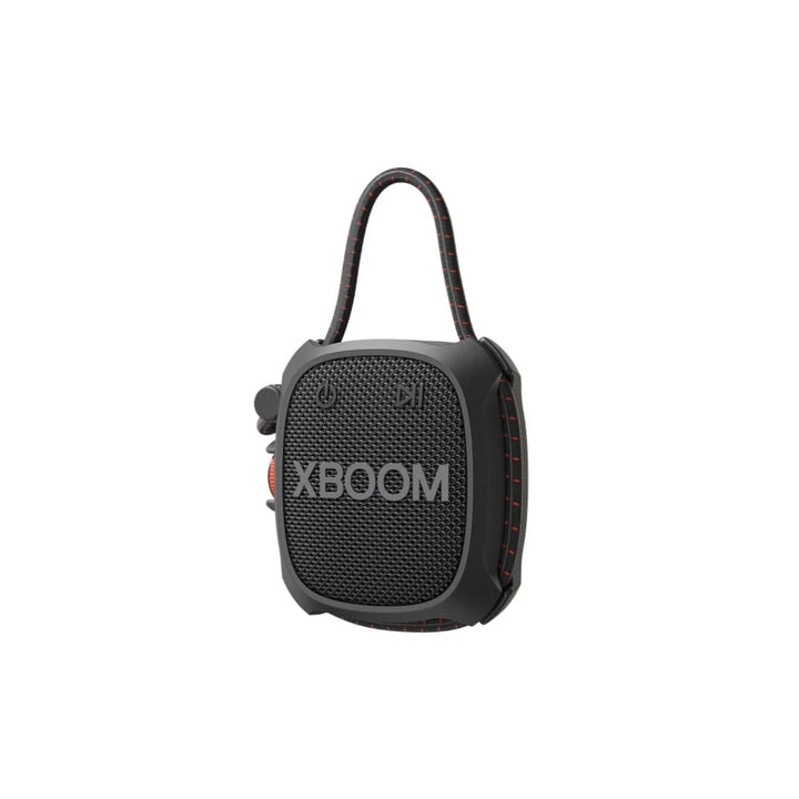 LG XBOOM Go DXG2T, tragbarer Bluetooth-Lautsprecher (5 Watt, Google Assistant, Siri, Strap), Schwarz