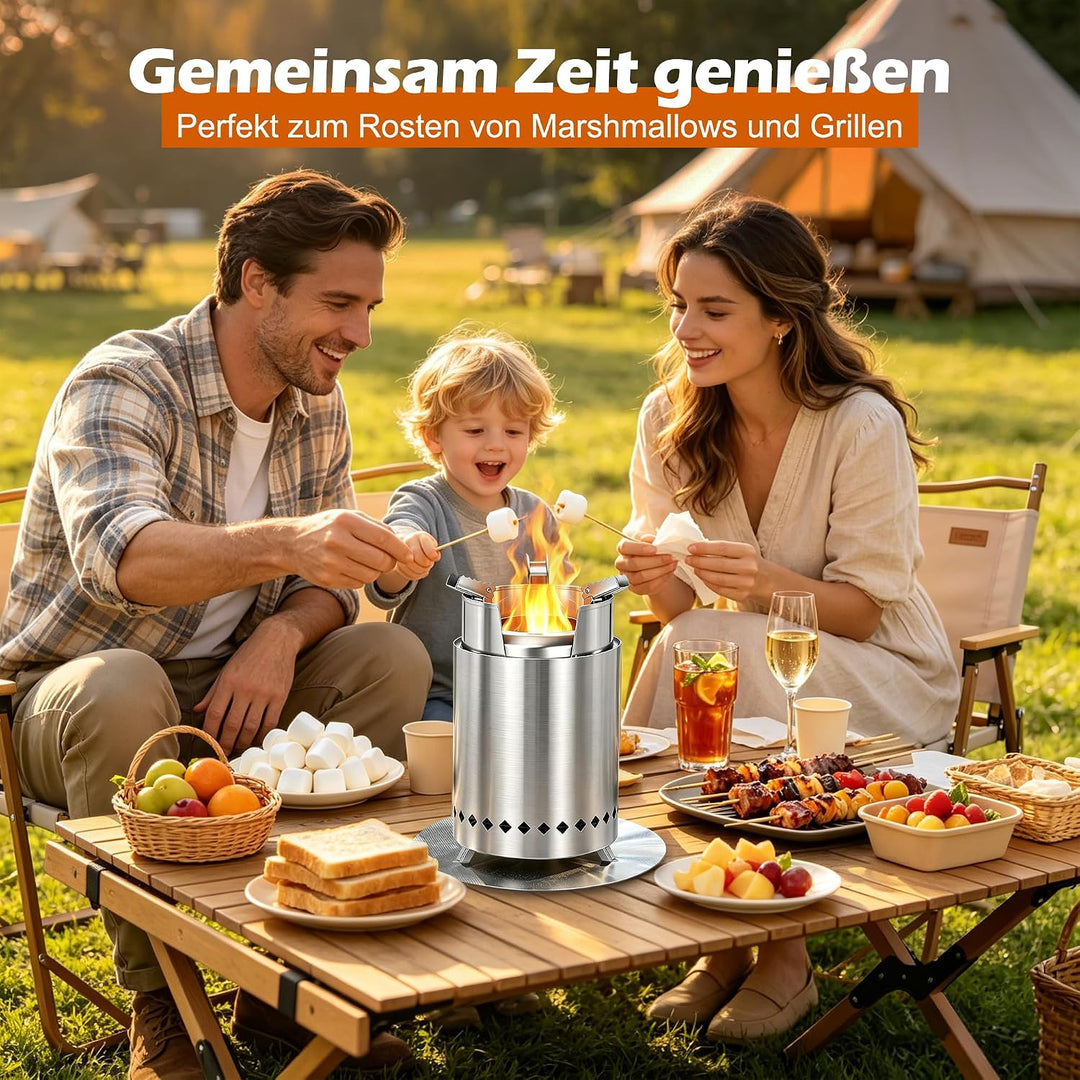 ROTTOGOON Rauchfreier Feuerschale Edelstahl, Tragbare Tischfeuerschale