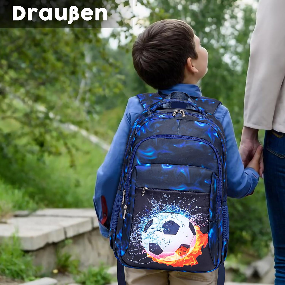 LEDAOU Schulrucksack Jungen Teenager Mädchen Schultaschen Kinder Rucksäcke Wasserdicht Leichtgewicht