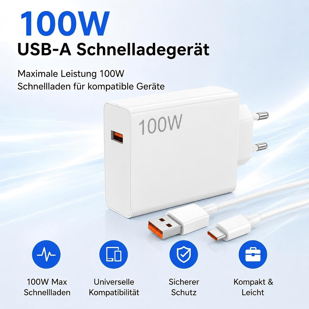 100W USB C Ladegerät für Redmi Note 15 Pro+ 5G, Poco X8 Pro,Xiaomi 17 Serie