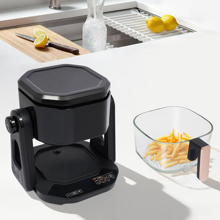 Heissluftfritteuse mit Sichtbarem Glas-Korb 4.5L 1500W Multifunktionale Heissluftfritteuse mit Grill