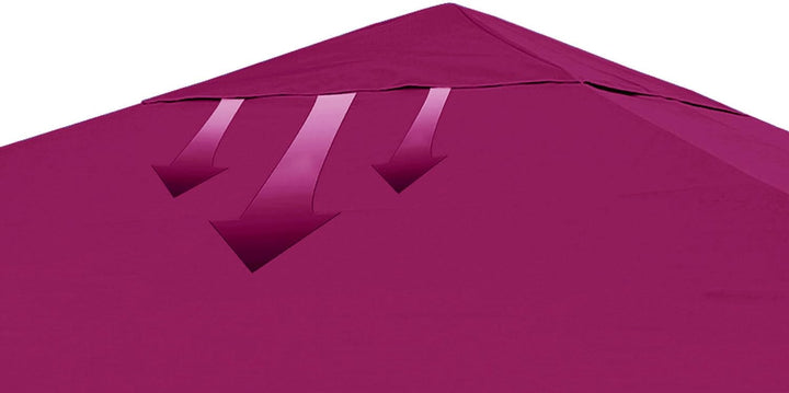 QUICK STAR Ersatzdach für Garten Pavillon 3x3m Beere Pavillondach Ersatzbezug