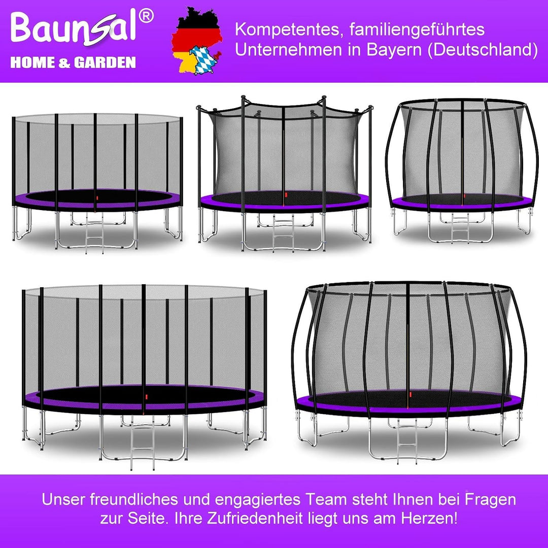 Baunsal® Trampolin Randabdeckung Ø 183 244 250 275 300 305 335 366 370 396 400 427 430 457 460 487 4