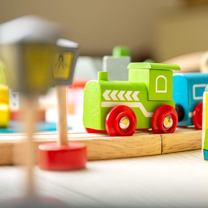 Bigjigs Rail Holzeisenbahn Set Stadt und Land
