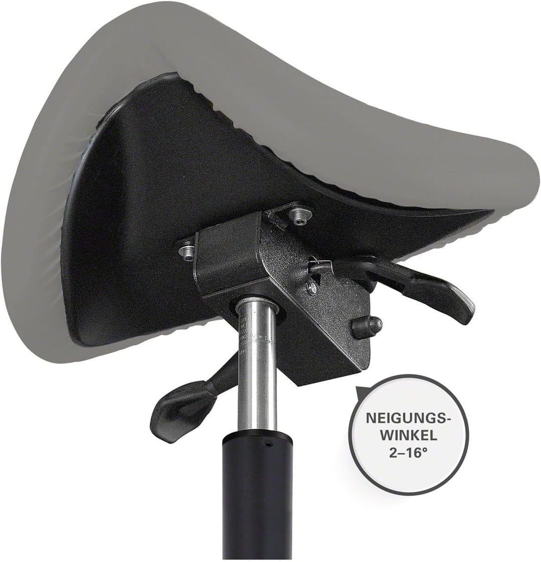Sport-Tec Sattelhocker Standard mit Polster und Rollen, Rollhocker, Arbeitshocker Grau, Grau