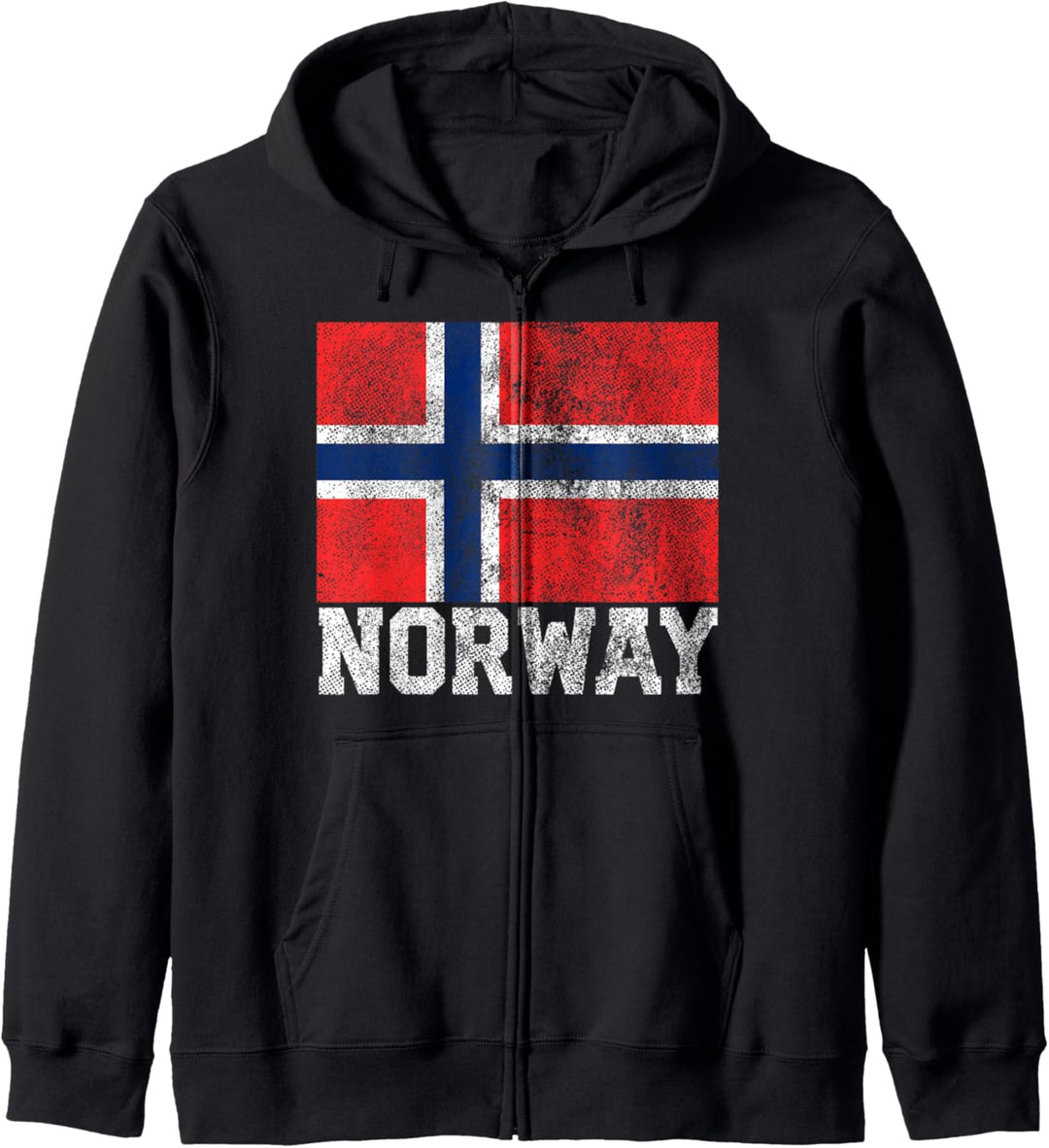 Norwegen Flagge Family Pride Country Herren Damen Vintage Kapuzenjacke