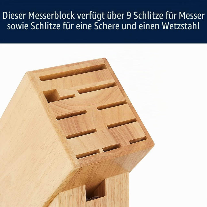 HENCKELS 35102-112 J.A International Hartholzblock Messerblock, Buchenholz, Hartholz 11-slot Harthol