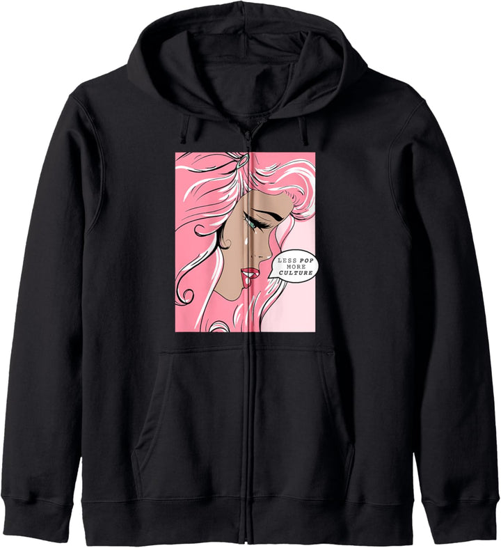 Trendy Less Pop More Culture Poster Kapuzenjacke