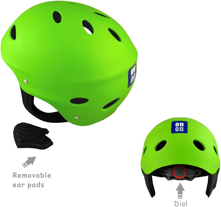 Tontron Wakeboard Kajak Kitesurf Wassersport Helm Grün M(53-59cm), Grün M(53-59cm)