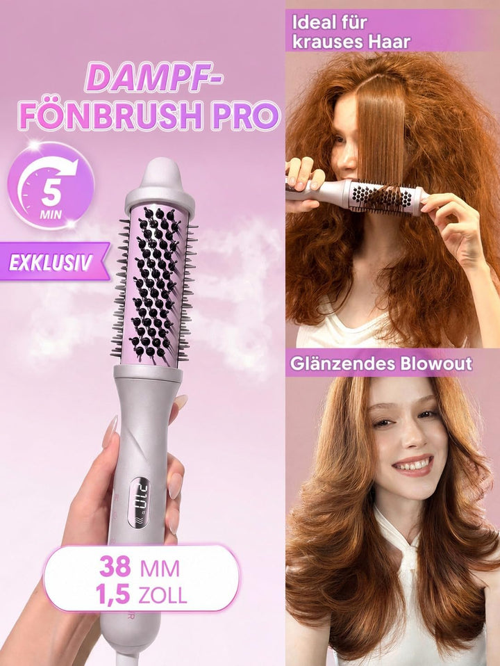 SHEGLAM Dampf-Thermobürste, 4-in-1 Rundbürste 38 mm