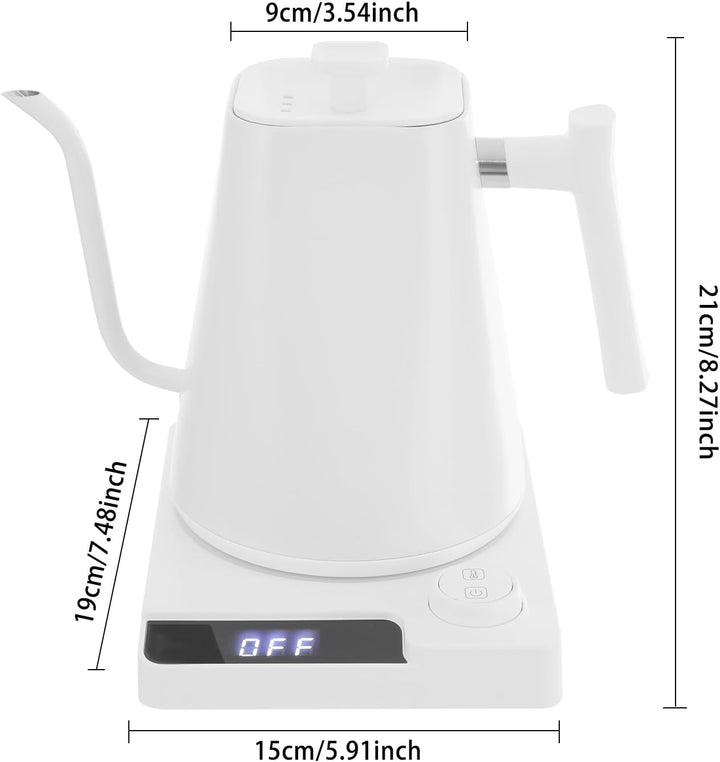 Wasserkocher 1200W 1L LED, Heisswasserbereiter 40-100°C Timer