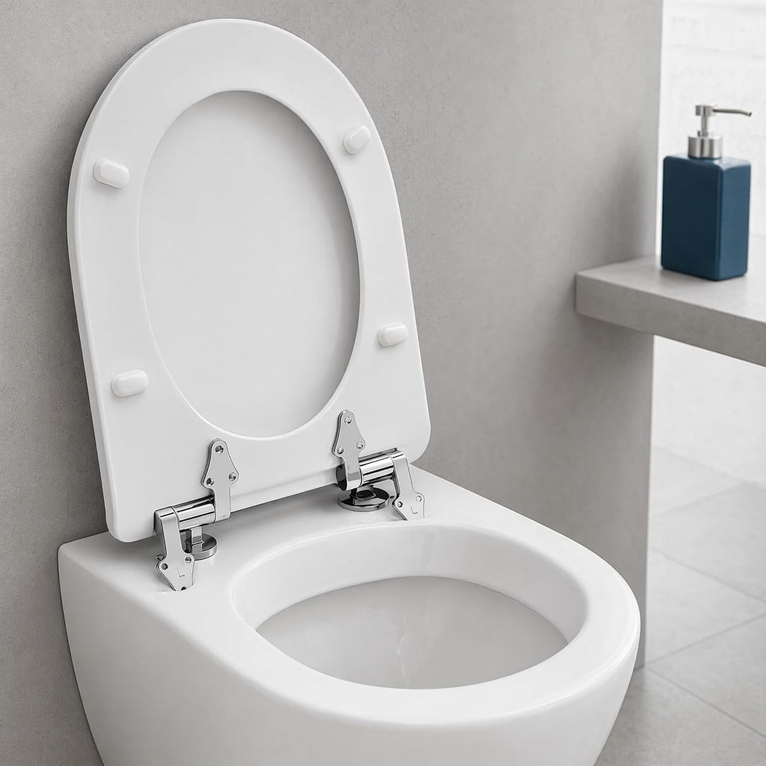 2 Stück WC Sitz Scharniere Ersatzteile, WC Scharniere Absenkautomatik