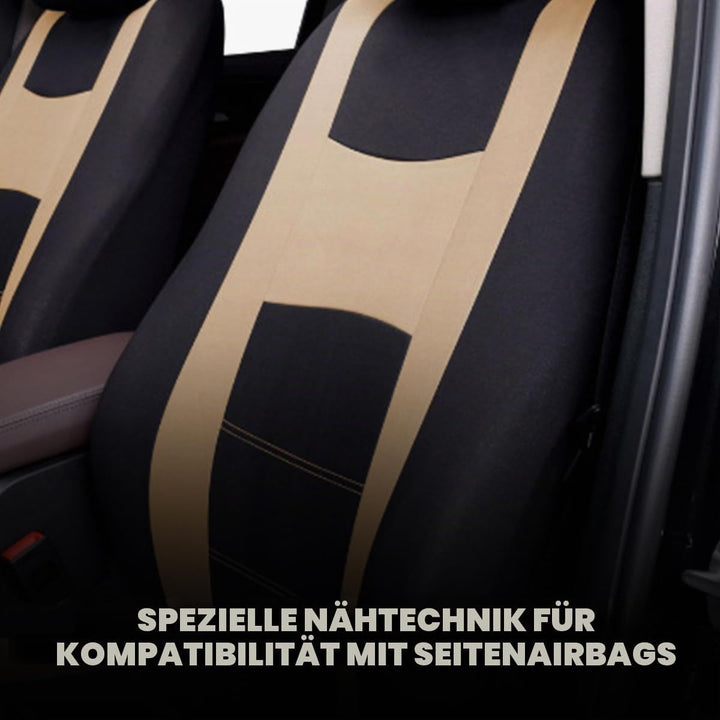 JNNJ 9 Stück Autositzbezüge Kompletter Satz, Klassisch Autositzbezüge Sitzschoner Auto Schonbezug Au