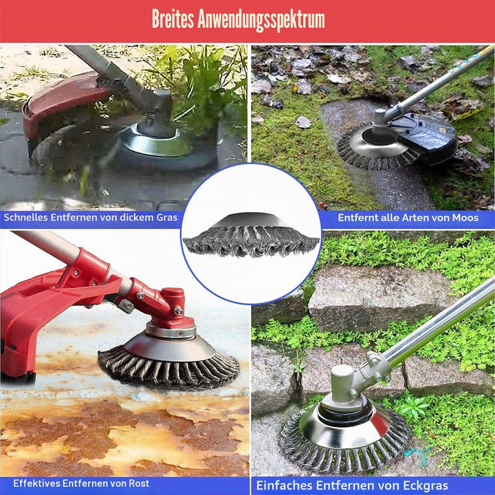 munloo Unkrautbürste Freischneider, Profi Wildkrautbürste für Motorsense, 200mm*25.4mm Ultimate Trim