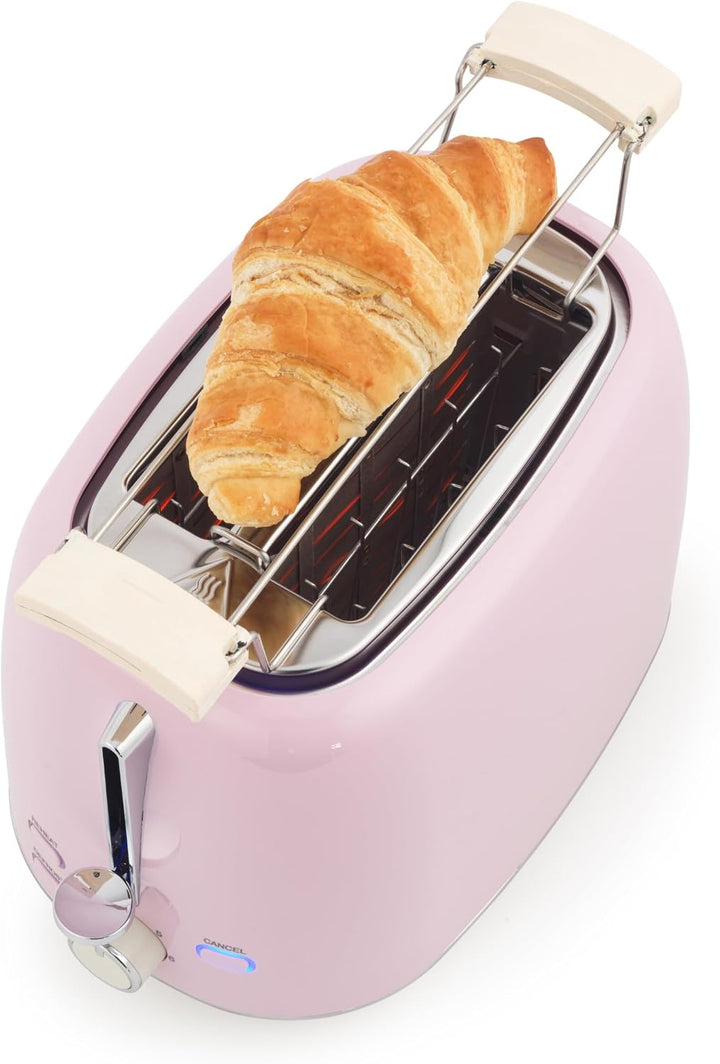 Salter Retro 2-Scheiben-Toaster, Pink, 7 Bräunungsstufen, 930 W