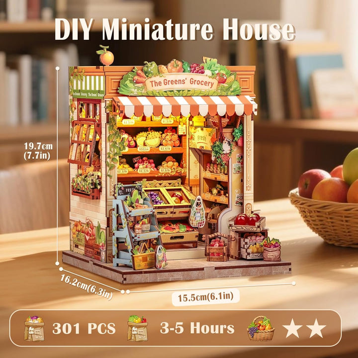 CUTEBEE Book Nook -Puppenhaus Kit Bauen Sie Sich selbst, EIN lebendiges Miniaturhaus von Frische &amp; L
