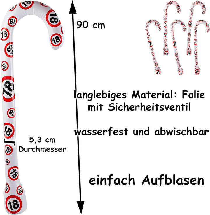 alles-meine.de GmbH Scherzartikel zum Geburtstag Artikel &amp; Motivwahl 2 TLG. Set: Gehstock - Spaziers