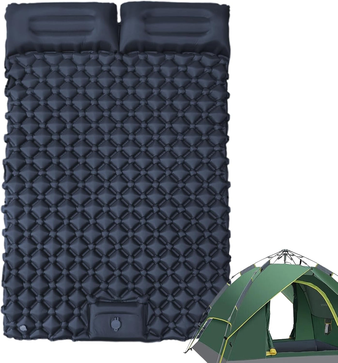 Isomatte Camping, 190x120x5cm Ultraleicht Outdoor Camping Isomatte Aufblasbare Mit Kissen, Wasserdic