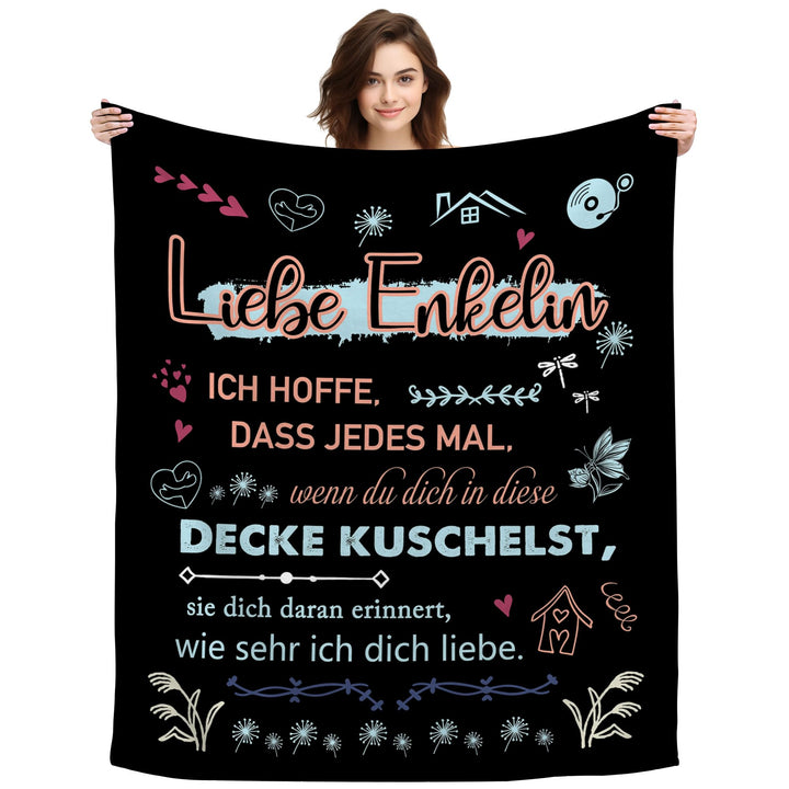 Original Geschenk Liebe Enkelin Ich Hoffe Dass Jedes Mal Wenn Du Dich In Diese Decke Kuschelst Sie D