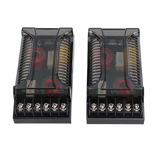 2 Stück Auto-Lautsprecher Frequenz Teiler, 300W 2-Wege-Audio-Crossover-Übers Tromschutz Universal-Wä