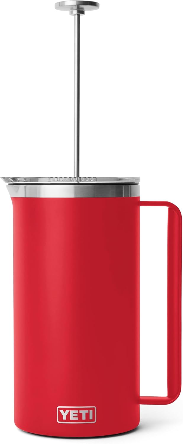 YETI Rambler Stempelkanne Mit DuraSip Keramikbeschichtung, Rescue Red, 64 oz (1.9 L), Rescue Red