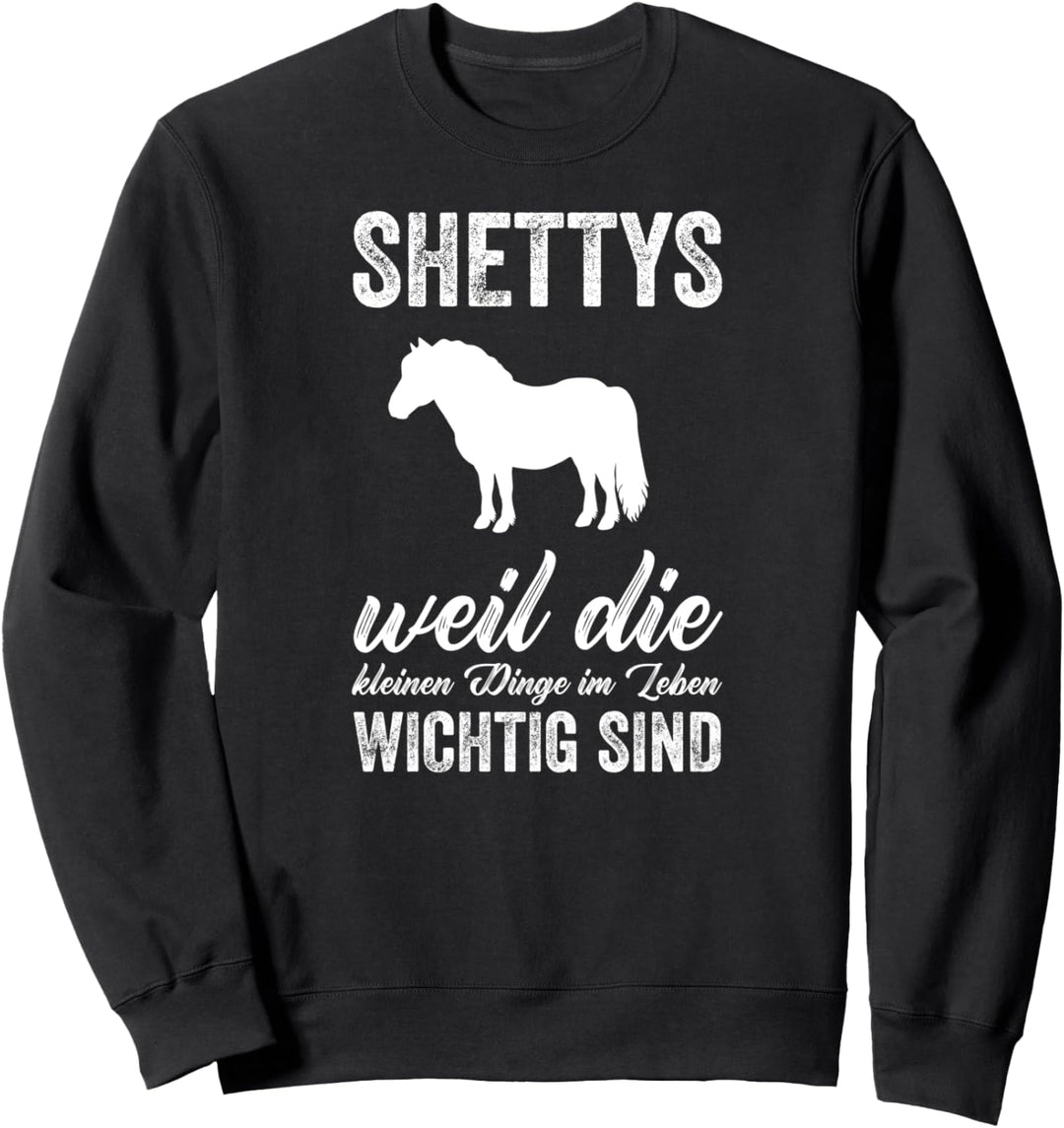 Shetty Shetland Pony Pferd Reiterin Damen Mädchen Sweatshirt