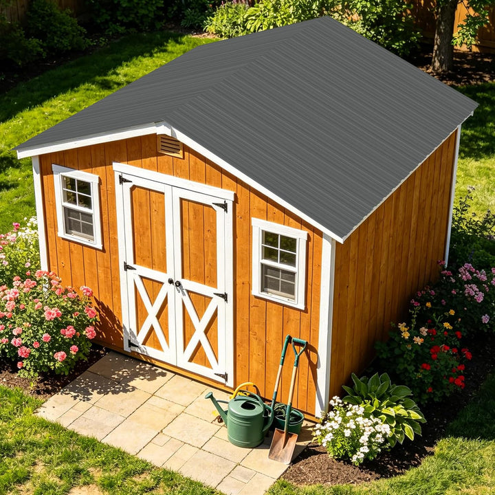 15 Stück Profilblech Verzinkter Stahl – 6 m² Dachblech Set mit Schrauben, UV-beständig, Winterfest W