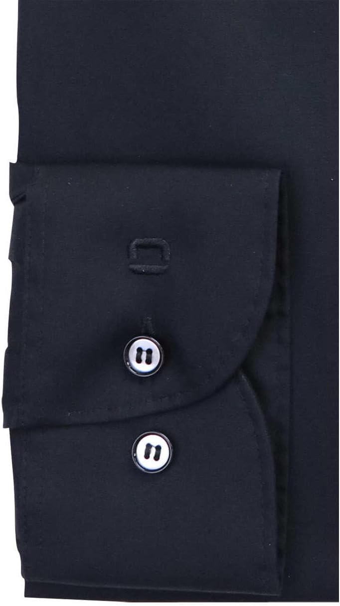 OLYMP Level Five Body fit Hemd extra Langer Arm Haifischkragen schwarz 43 Schwarz, 43 Schwarz
