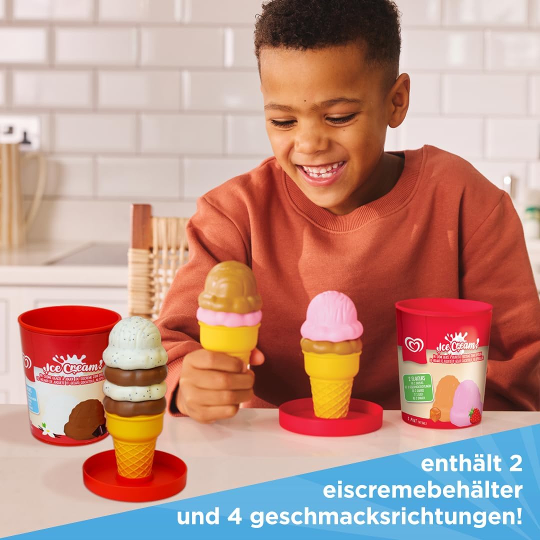Casdon Langnese Spielzeug-Eiscreme-Set, 2er-Pack, ab 2 Jahren Eiscreme-doppelpack, Eiscreme-doppelpa
