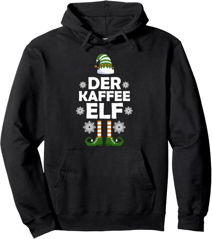 Kaffee Elf Elfen Familien Weihnachts Outfit Weihnachtself Pullover Hoodie