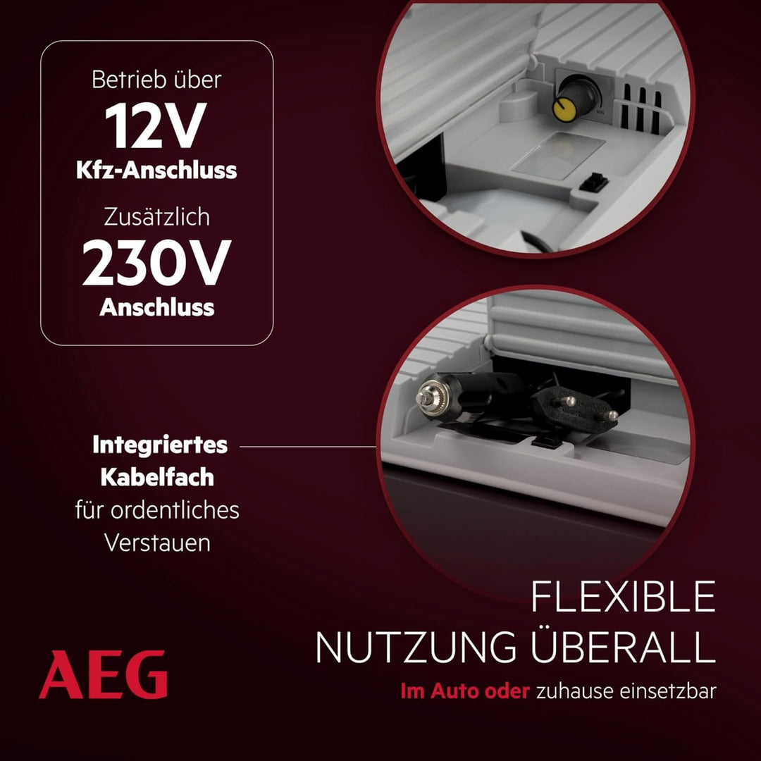 AEG Automotive Thermoelektrische Kühlbox KK 28 Liter, 12/230 Volt für Auto und Steckdose 28 Liter