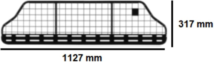 Kleinmetall 21008005 Masterline Hundegitter Grösse L, Crash-getestet nach UN-R126 (L 1127 mm x H 317
