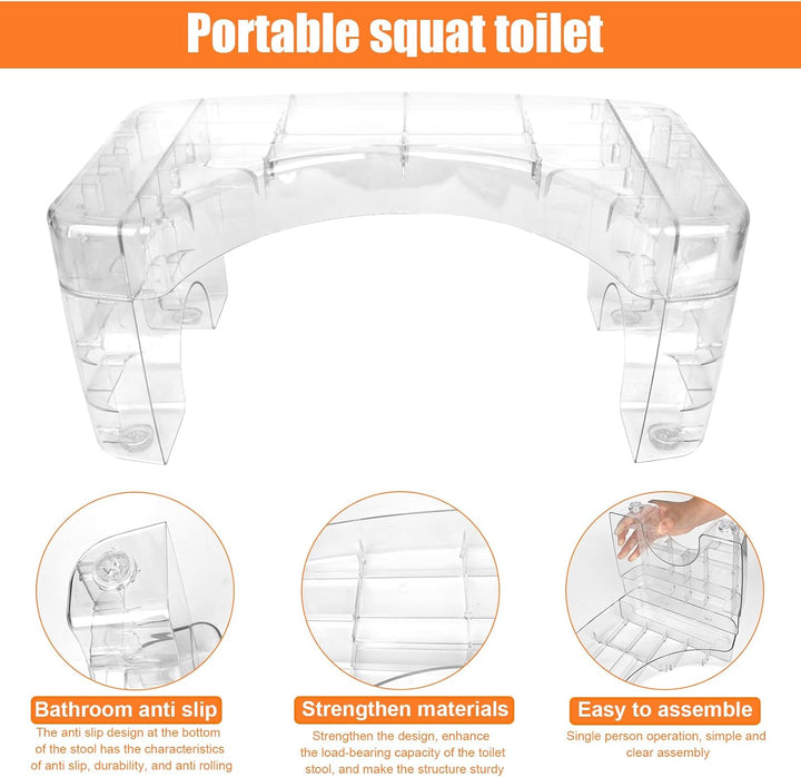 Toilettenhocker Erwachsene, Abnehmbar WC Hocker Erwachsener 17.5 cm Höhe, rutschfest Squatty Potty r