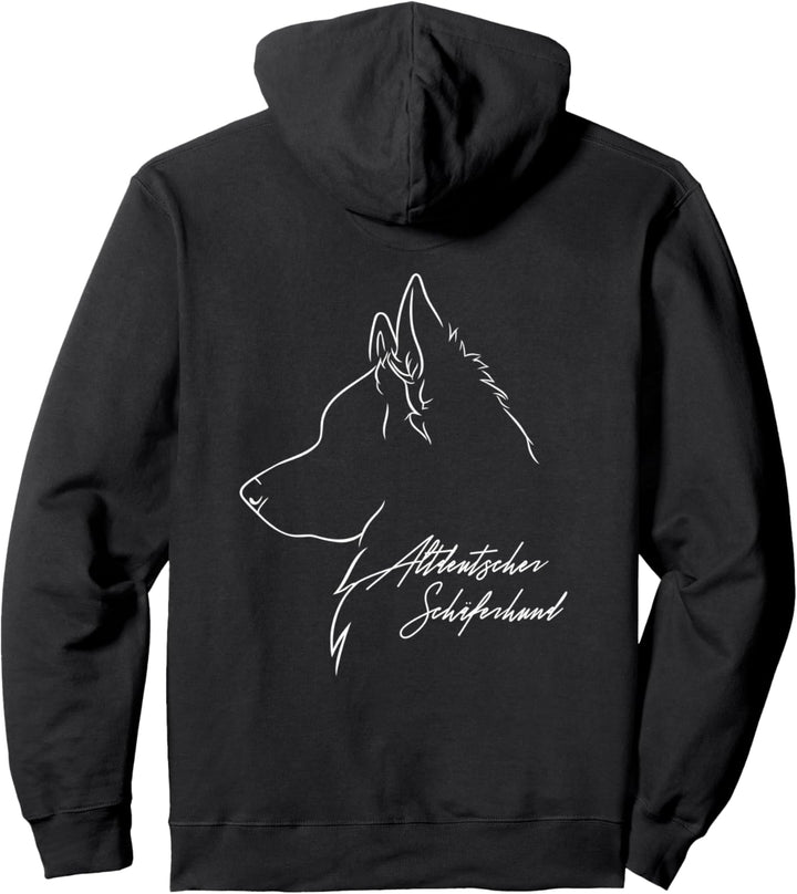 Altdeutscher Schäferhund Profil Hunderasse Hund Hunde Pullover Hoodie