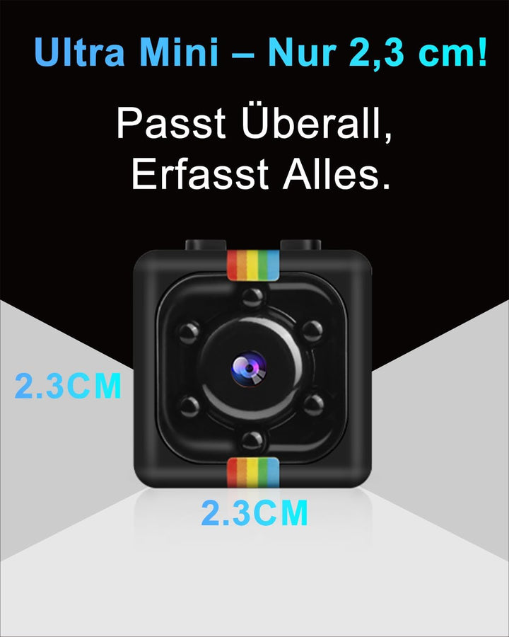 Überwachungskamera Ohne Wlan, 1080P Mini Kamera mit 32GB Speicherkarte