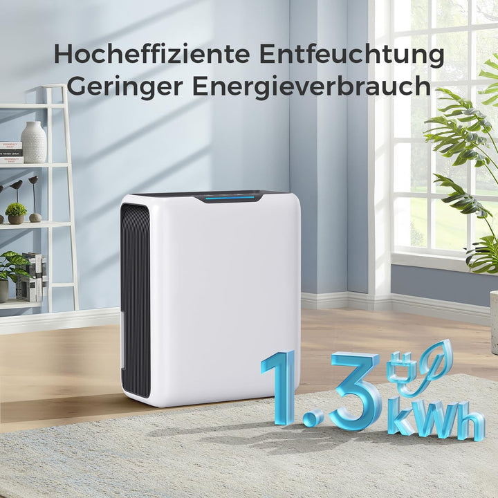 Luftentfeuchter 3000ml, 30dB Leiser für 20㎡ Schlafzimmer, Badezimmer