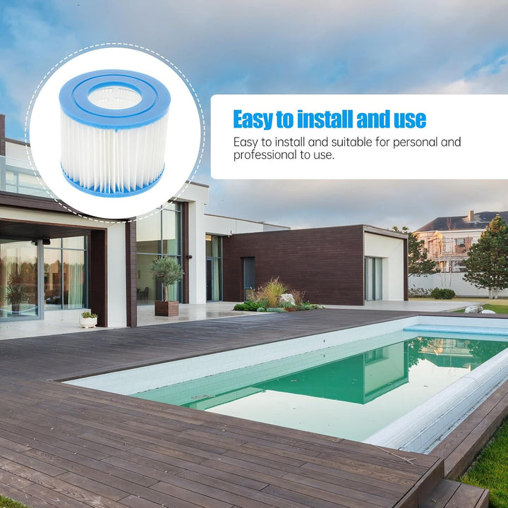 Cabilock Poolfilterkartusche Typ Vi 6 Stück aus Pet Vlies Blau