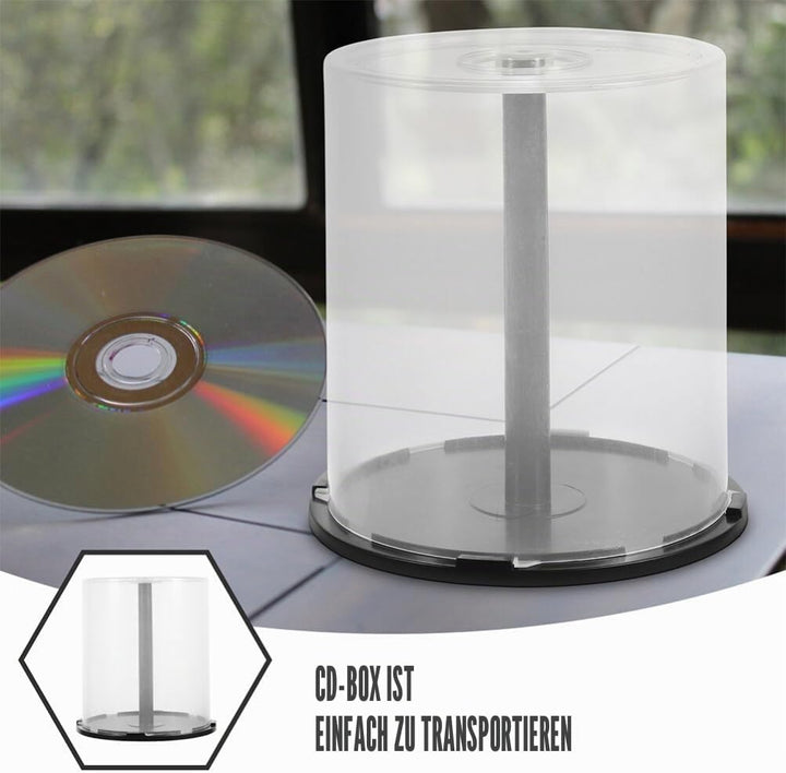 Zerodeko Cd-Aufbewahrungseimer 2Er-Set Transparenter Dvd-Halter Mit Staubschutz Kompakter Plastik Cd