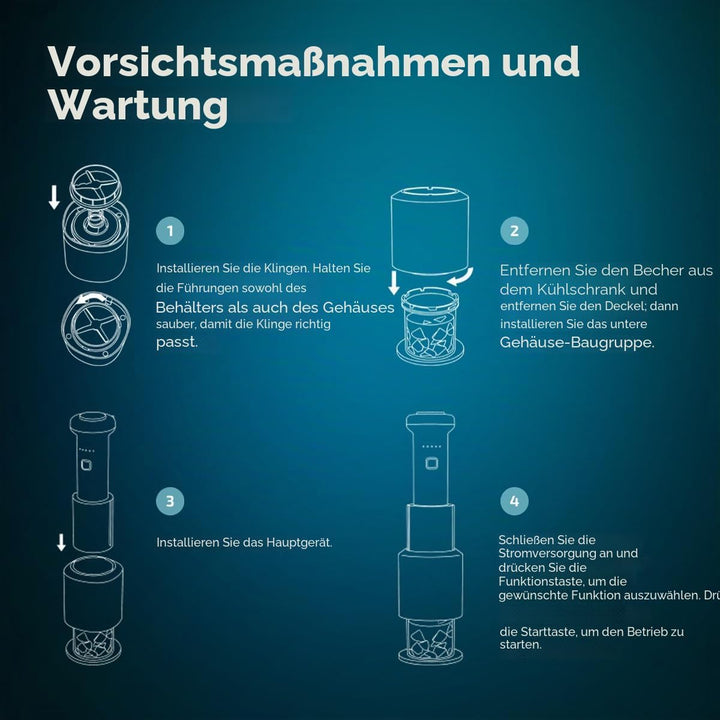 Cecotec Eismaschine Gelatec EasyMove, 5 Programme für Eis, Sorbet, Mix-ins, Slush und Shake, vertika
